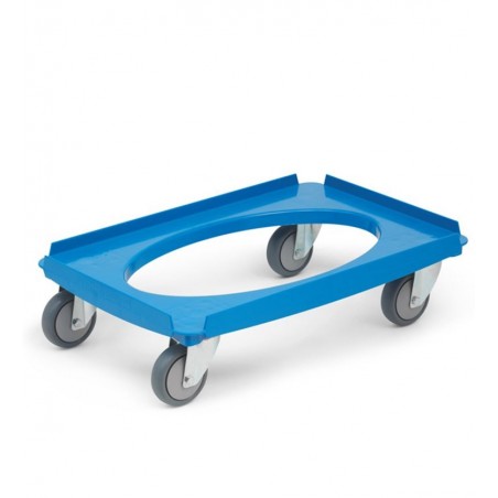Transportroller aus ABS-Kunststoff blau Lauffläche aus Thermoplast
