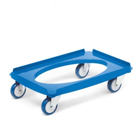 Transportroller aus ABS-Kunststoff blau Lauffläche aus Polyurethan
