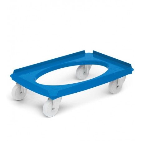 Transportroller aus ABS-Kunststoff blau Lauffläche aus Polyproyplen