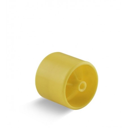 Förderröllchen  13  mm aus Kunststoff gelbBohrung 3.5 mm Gleitlager
