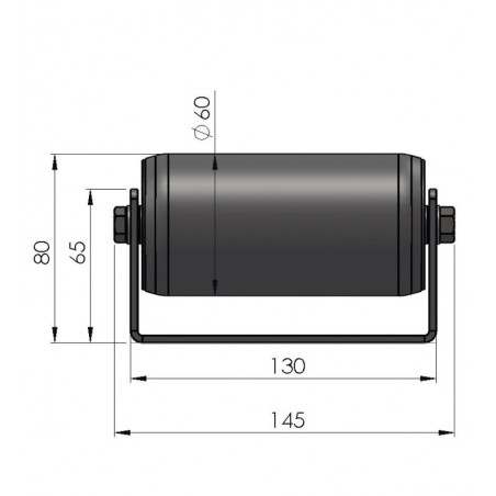 Breite Paletten-Rollschiene mit Stahlrollen Kugellager Teilung 66 mm Länge 1.000 mm