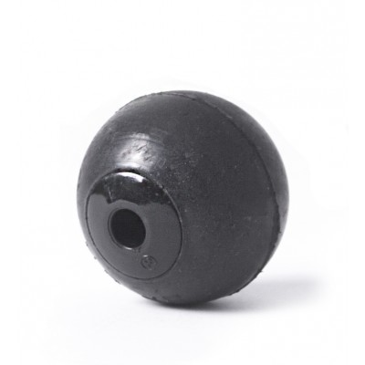 Rolle für Glasschneidetisch Gummi schwarz Ø35 mm, linksdrehend, Gewinde M14  - Rollentechnik
