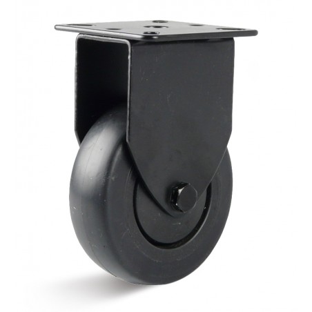 Bockrolle mit thermoplastischem Gummirad  50 mm schwarz Kunststofffelge Kugellager