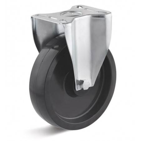 Bockrolle mit Kunststoffrad  80 mm schwarz Gleitlager hitzebeständig
