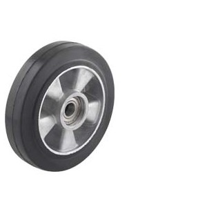 Lift truck wheels made of elastic solid rubber